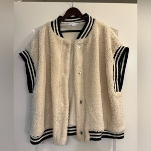 Riche Hippie Jersey Girl Oversized Sherpa Vest